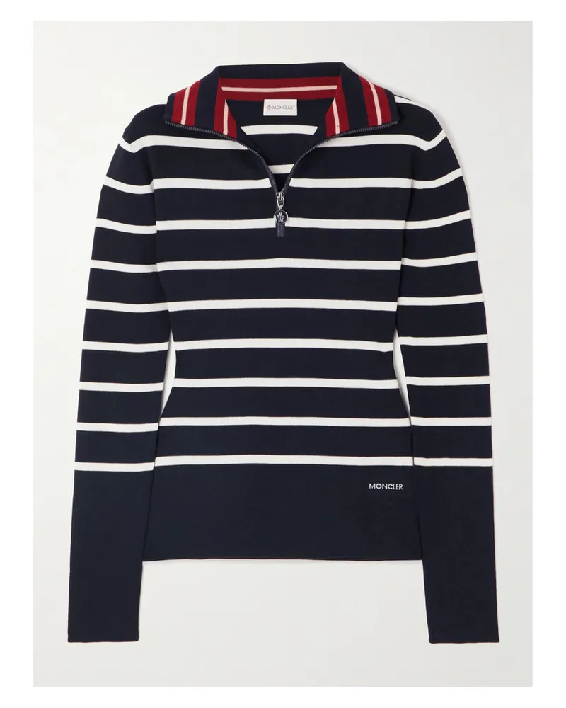 Moncler Gestreifter Wollpullover - Blau Blau