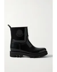 Moncler Ginette Regenstiefel aus Glänzendem Gummi Schwarz