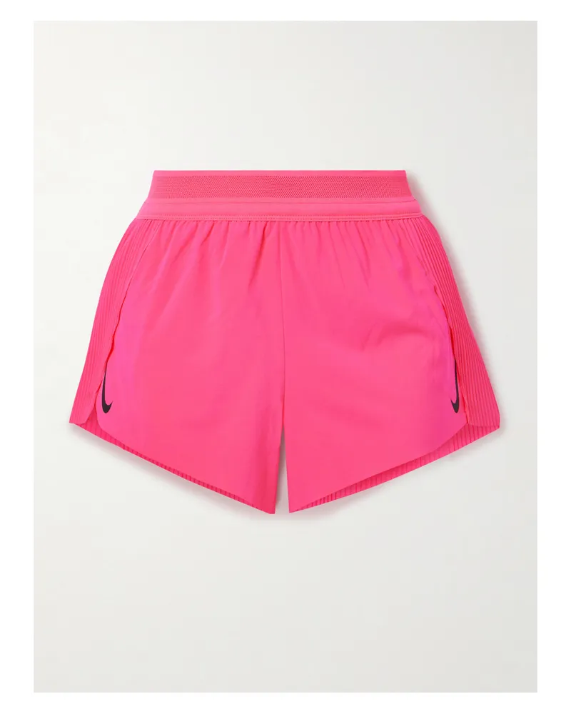 Nike Aeroswift Shorts Aus Dri-fit Adv-material Mit Print Und Plissee - Pink Pink