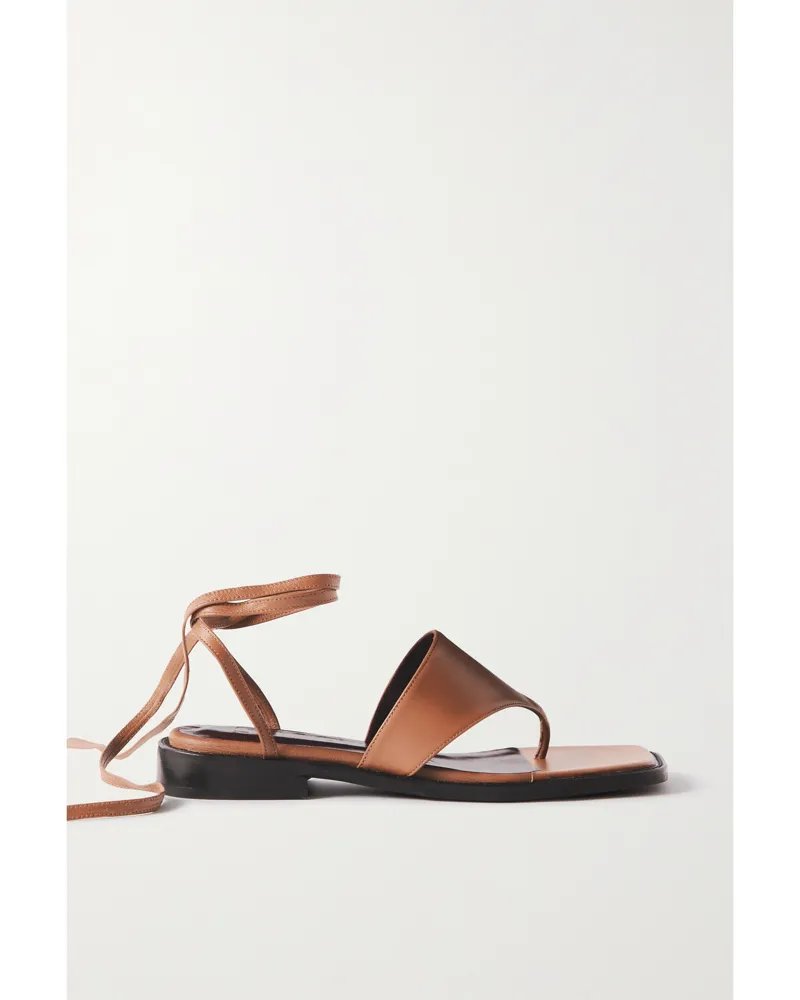STAUD Alexandre Schnürsandalen Aus Leder - Braun Braun
