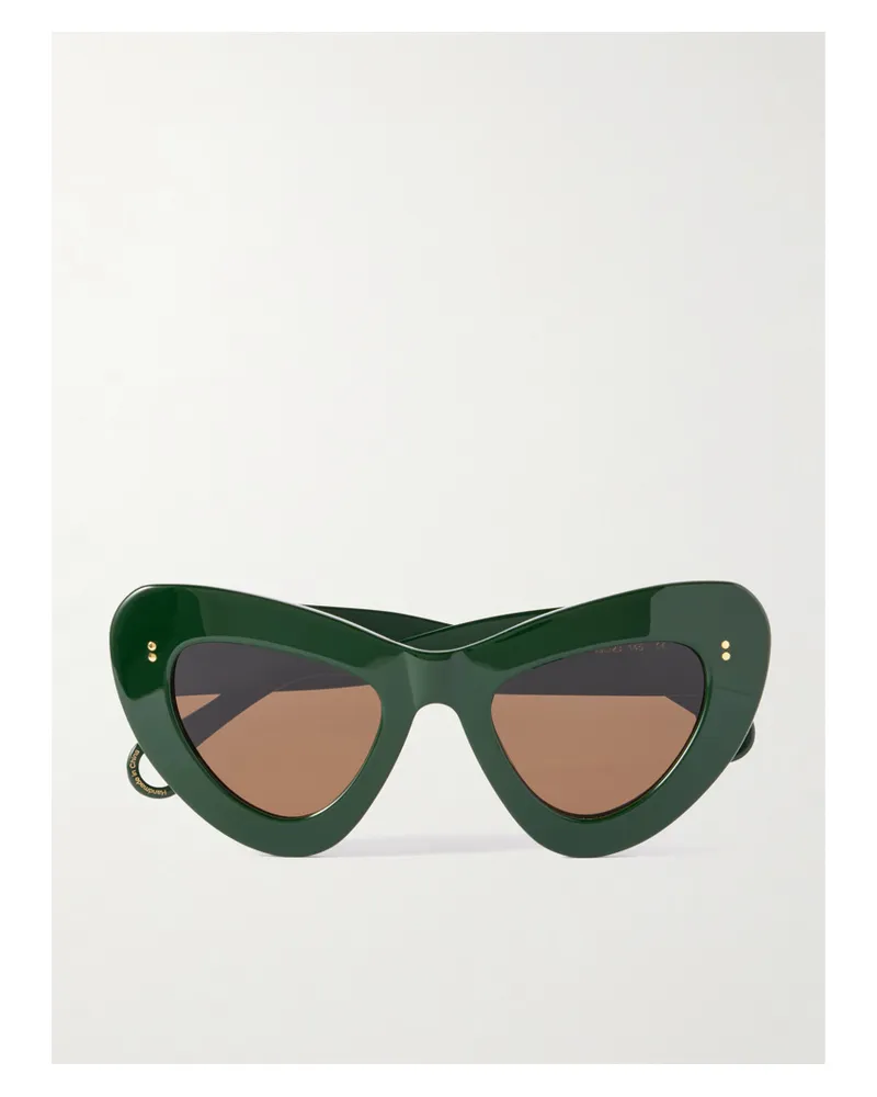 J.W.Anderson Butterfly Cat-eye Acetate Sunglasses - Green Green