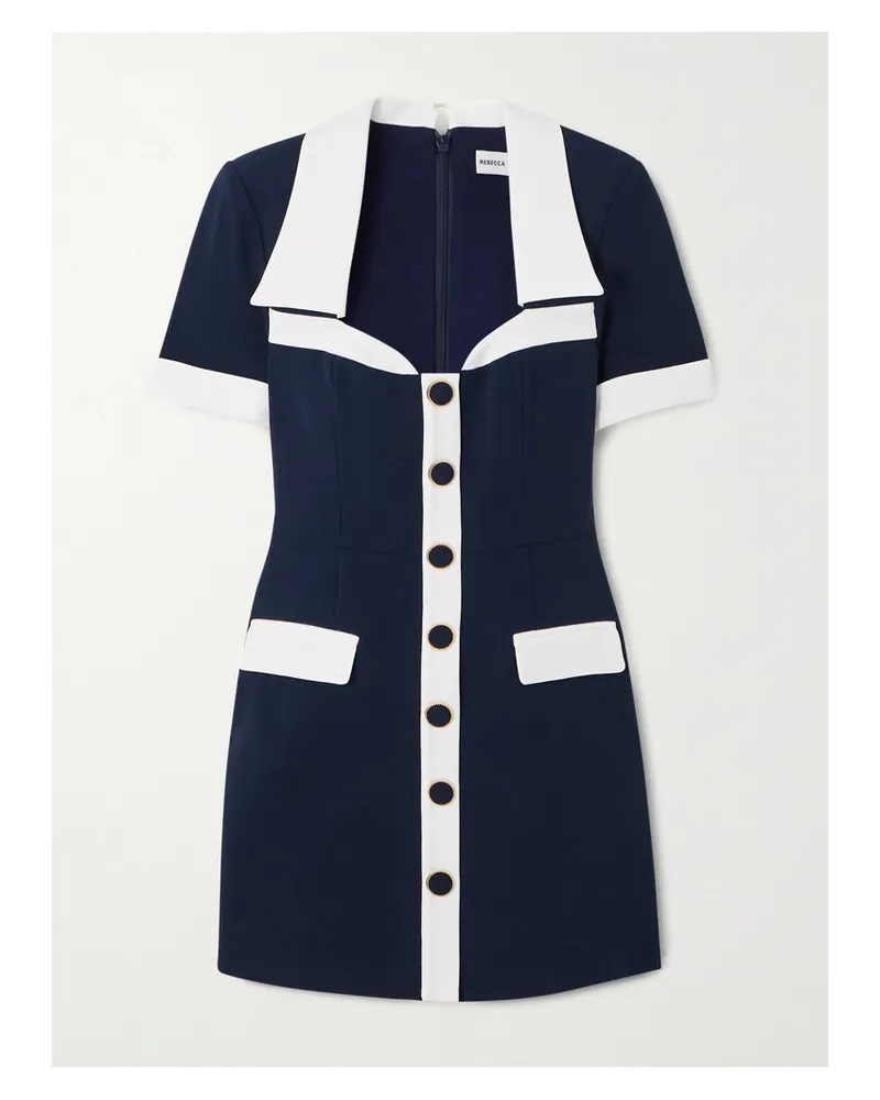 Rebecca Vallance Ula Minikleid Aus Crêpe - Blau Blau