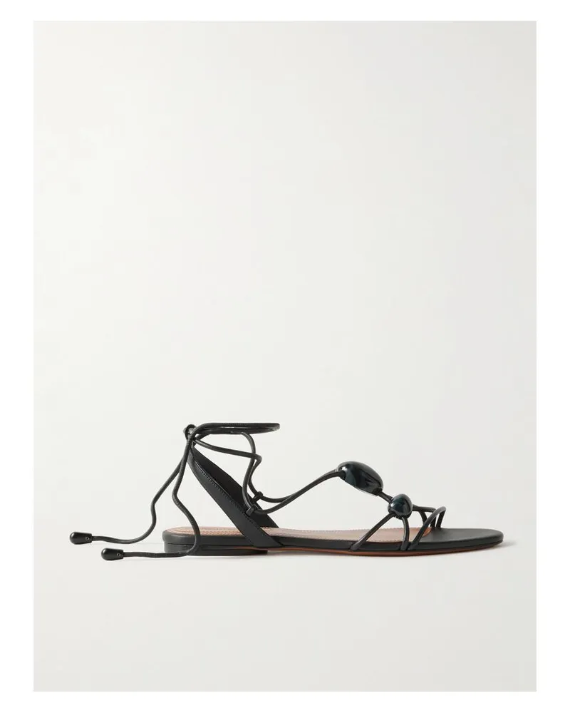 Zimmermann Gleam Sandalen Aus Leder - Schwarz Schwarz