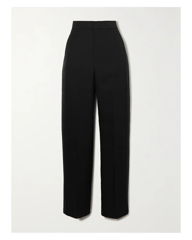 Isabel Marant Scarly Hose Mit Weitem Bein Aus Woll-twill - Schwarz Schwarz