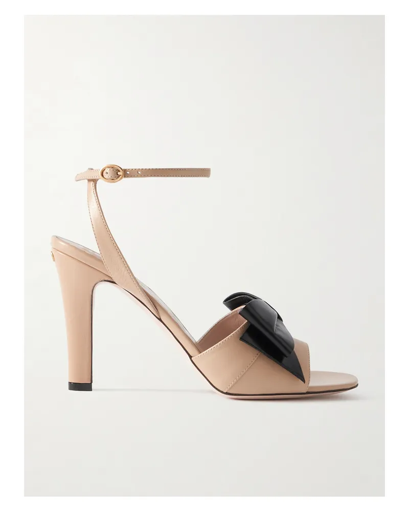 Valentino Garavani Bowow 95 Sandalen Aus Leder Mit Schleife - Neutral Neutral