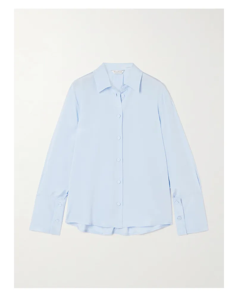 Max Mara Voliera Hemd Aus Crêpe Aus Einer Seidenmischung - Blau Blau