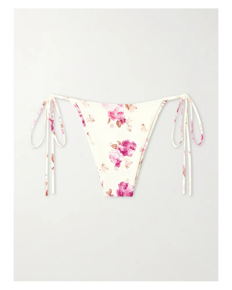 Magda Butrym Bikini-höschen Mit Blumenprint - Creme Creme