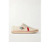 Eliot Sneakers Aus Canvas Mit Lederbesätzen Und Applikation - Weiß