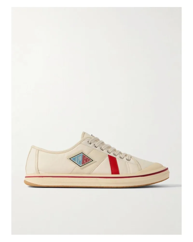 Bottega Veneta Eliot Sneakers Aus Canvas Mit Lederbesätzen Und Applikation - Weiß Weiß