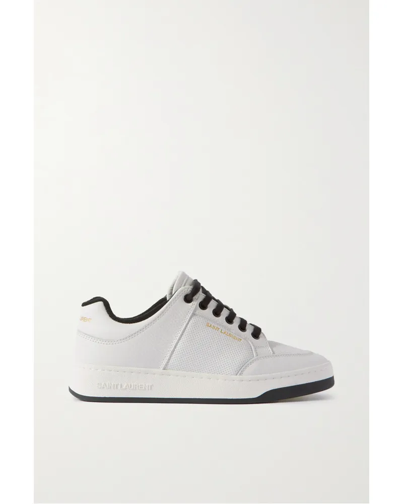 Saint Laurent Sl61 Sneakers aus Leder mit Logoprint Weiß