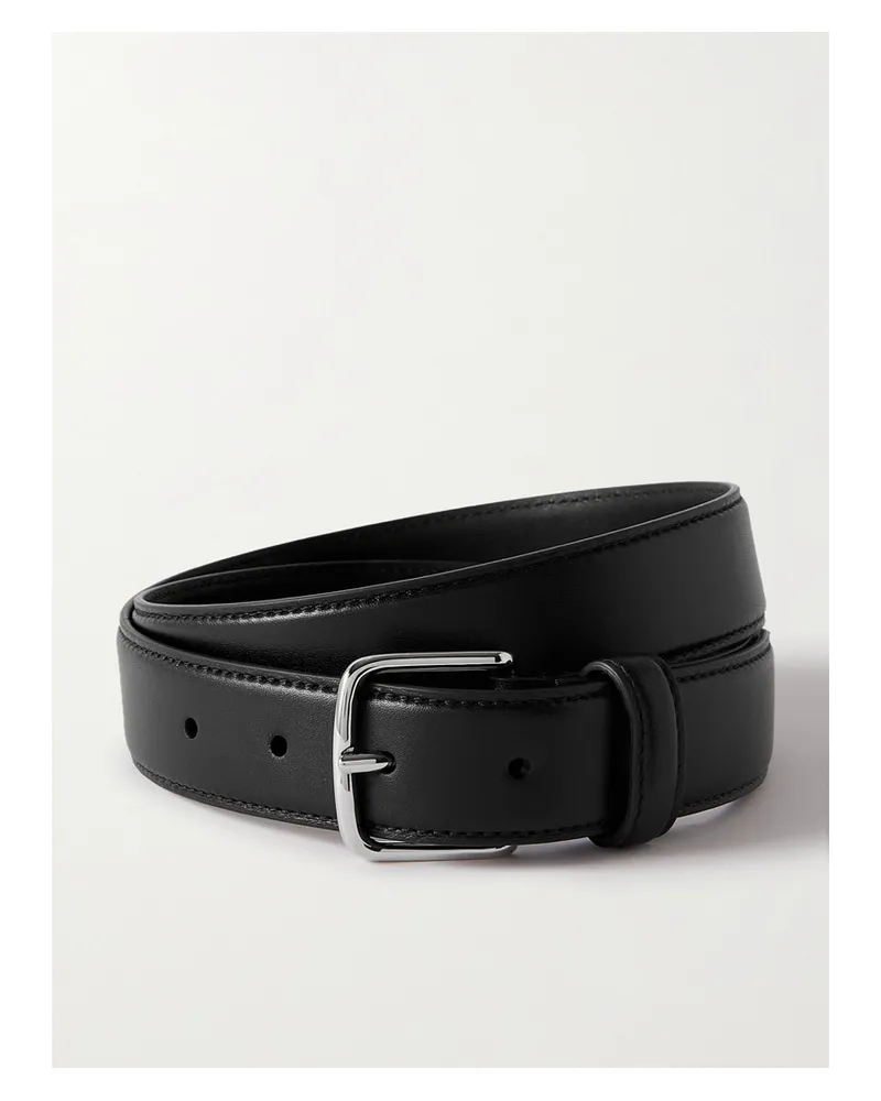 The Row Leather Belt - Black Black