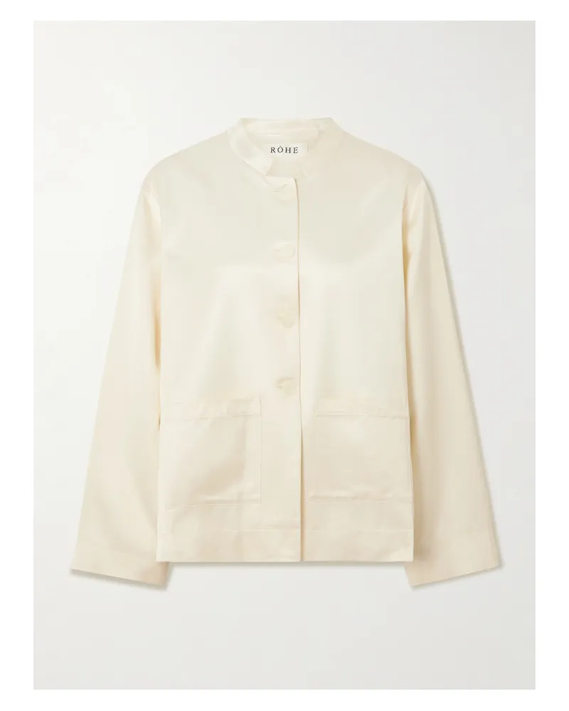 Róhe Jacke Aus Satin - Creme Creme