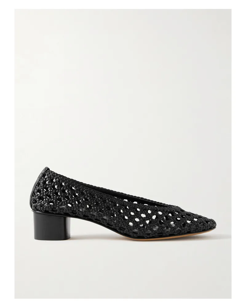 Le Monde Béryl Pumps Aus Geflochtenem Leder - Schwarz Schwarz