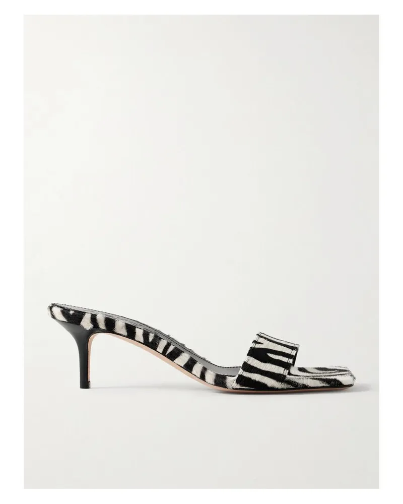 aeyde Ilvy Mules Aus Leder In Ponyhaaroptik Mit Zebraprint - Animal-Print Animal-print