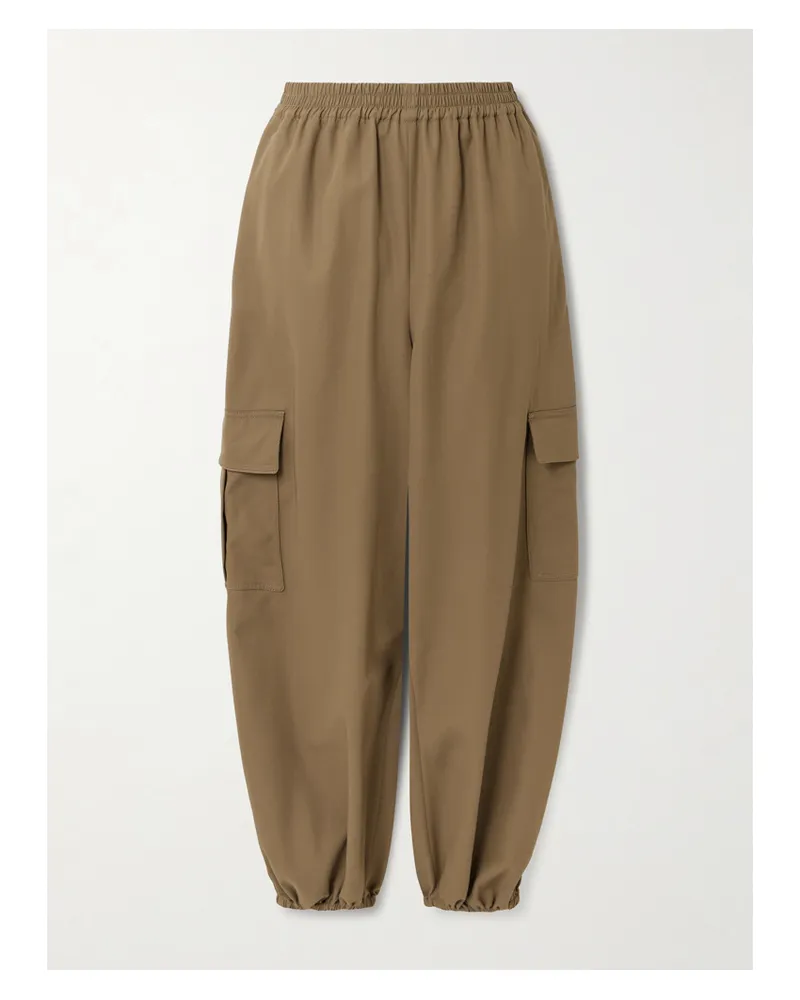 Max Mara Glauco Hose Aus Baumwoll-twill - Braun Braun