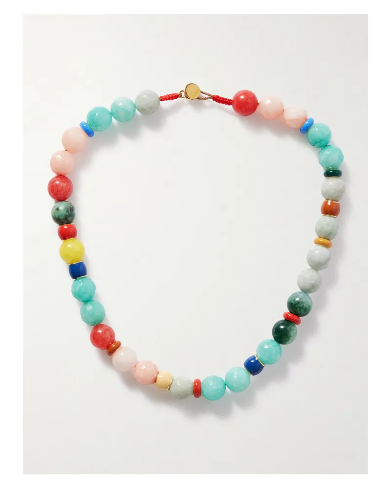 Roxanne Assoulin The Bright By Nature Gold-tone Stone And Enamel Necklace - Multi Multi