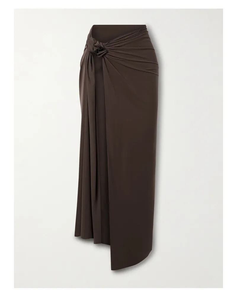 Maygel Coronel Capella Pareo Aus Stretch-jersey Mit Applikation - Braun Braun