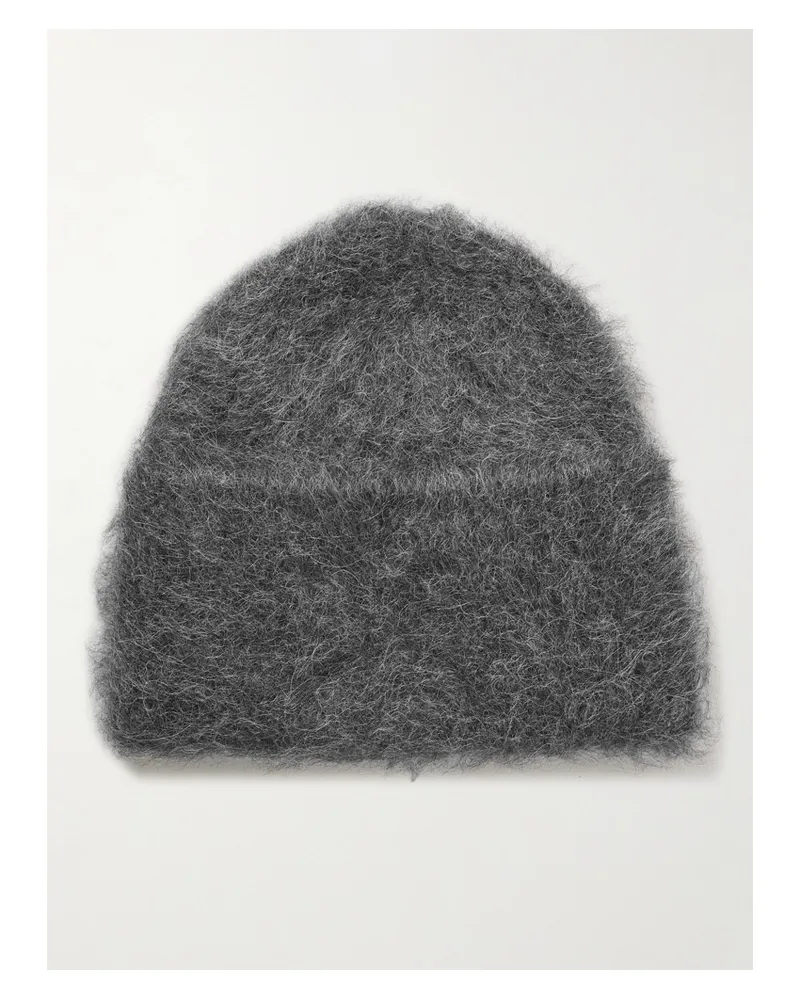 Totême Brushed Alpaca-blend Beanie - Gray Gray