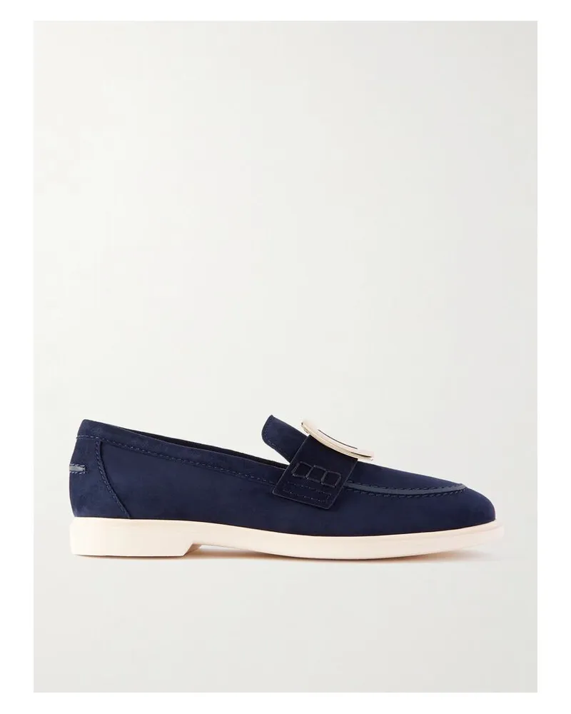 Roger Vivier Summer Loafers Aus Veloursleder - Blau Blau