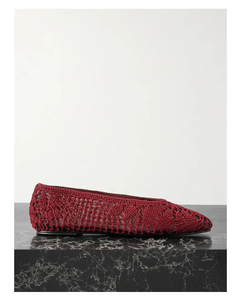 Magda Butrym Ballerinas Aus Häkelmaterial - Burgunder Burgunder