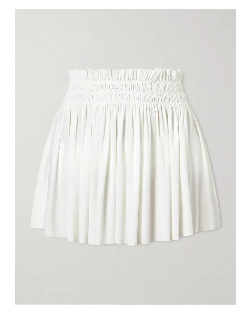 Norma Kamali Pickleball Tennis-rock Aus Jersey Mit Falten - Weiß Weiß