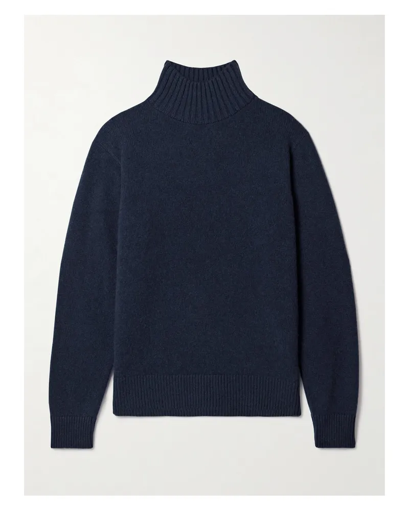 The Elder Statesman Cashmere Turtleneck Sweater - Blue Blue