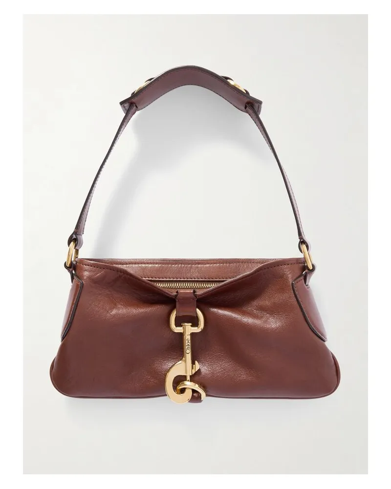 Chloé Kerala 25 Schultertasche Aus Leder - Braun Braun