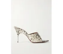 Bianca Mules Aus Leder Mit Schlangeneffekt - Animal-Print