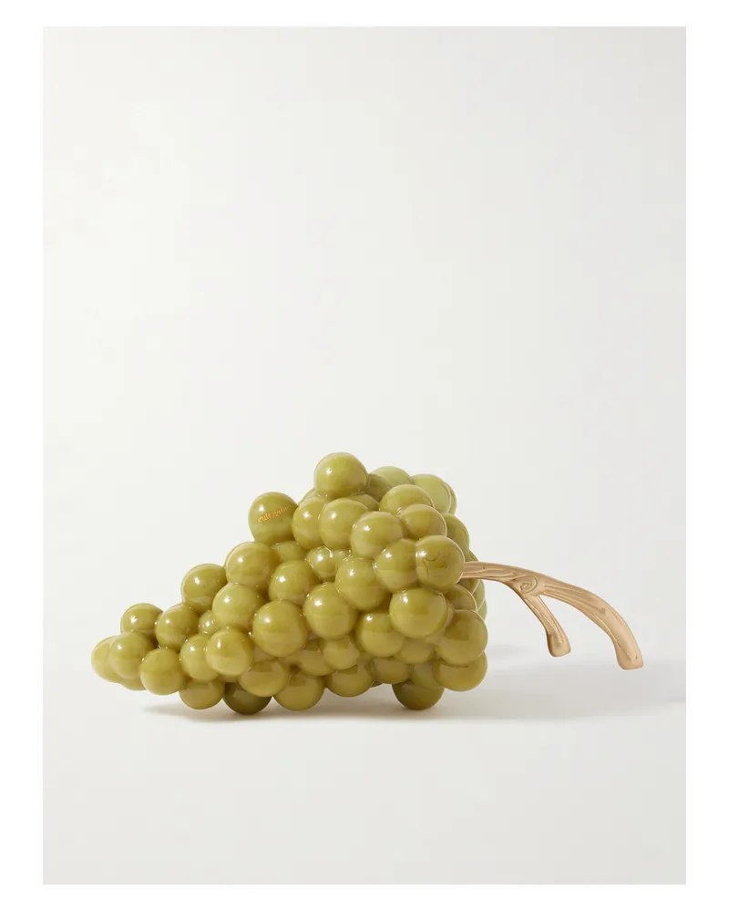 Cult Gaia Grape Resin And Gold-tone Clutch - Green Green