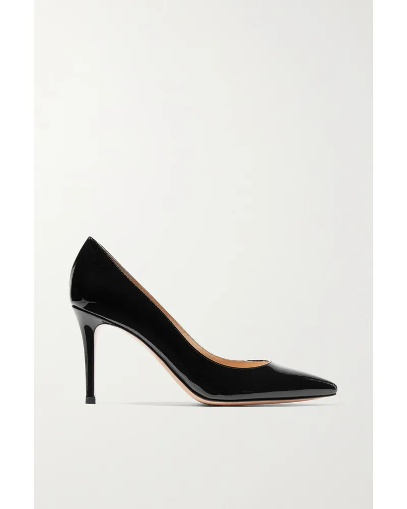 Gianvito Rossi 85 Pumps aus Lackleder Schwarz