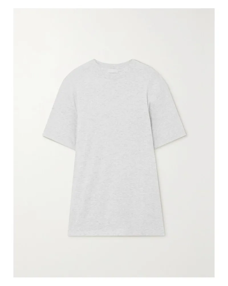 SKIMS Boyfriend T-shirt – Light Heather Grey – T-shirt Aus Stretch-jersey Aus Einer Modal-baumwollmischung - Grau Grau