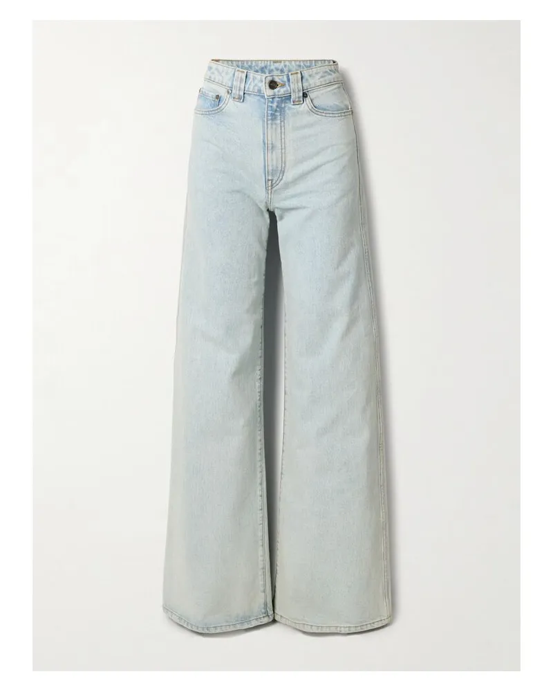 KHAITE Dane Hoch Sitzende Jeans Mit Weitem Bein - Blau Blau