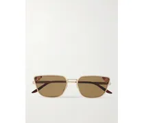 Signature D-frame Gold-tone And Tortoiseshell Acetate Sunglasses
