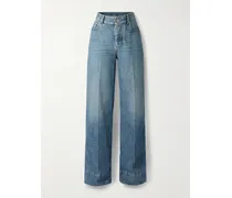 High-rise Straight-leg Jeans - Blue