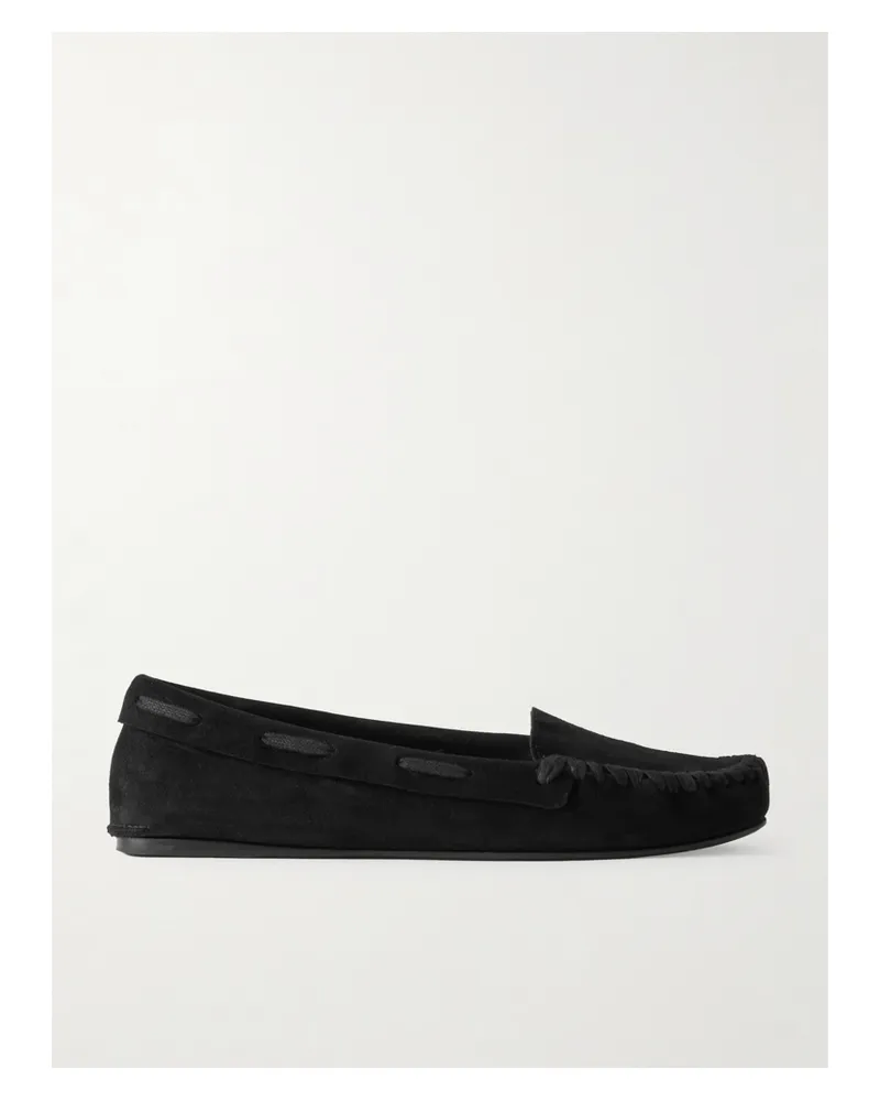 The Row Mabel Loafers Aus Veloursleder - Schwarz Schwarz
