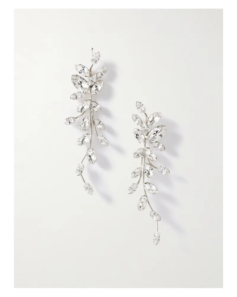 Jennifer Behr Vivica Silver-tone Crystal Earrings - Neutrals Neutrals