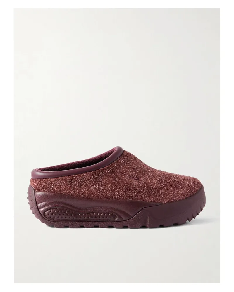 Nike Acg Rufus Slip-ons Aus Veloursleder Mit Lederbesatz - Burgunder Burgunder