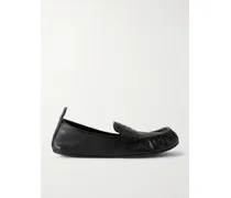 Loafers Aus Strukturiertem Leder - Schwarz