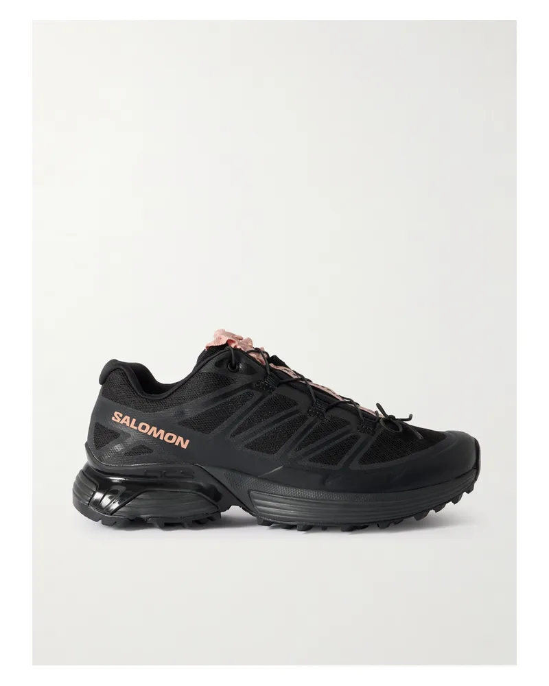 Salomon Xt-pathway 2 Sneakers Aus Mesh Mit Rüschen Sowie Besätzen Aus Satin Und Gummi - Schwarz Schwarz