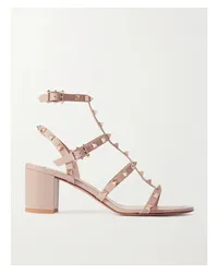 Valentino Garavani Rockstud 55 Sandalen aus Leder Pink