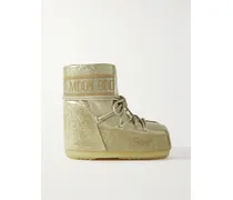 Icon Low Glitter Schneestiefel Aus Beschichtetem Shell - Gold