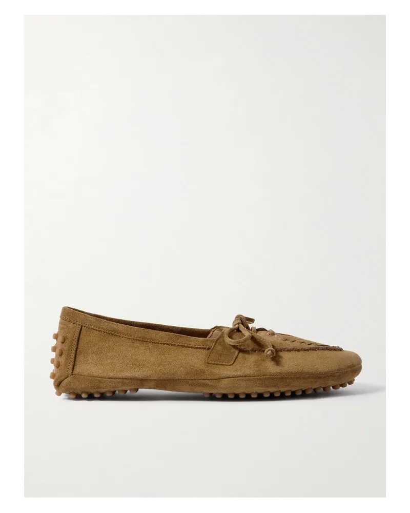 Le Monde Béryl Loafers Aus Veloursleder Mit Stickereien - Braun Braun