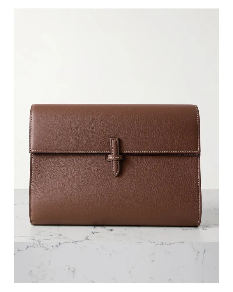Hunting Season Large Leather Clutch - Brown Brown