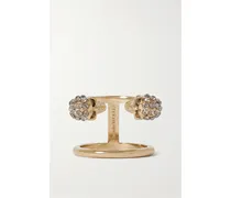Alexander McQueen farbener Ring mit Kristall Gold