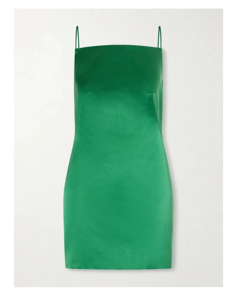 Givenchy Silk-satin Mini Dress - Green Green