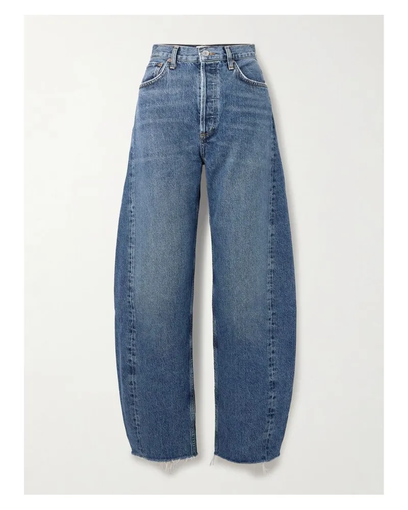 AGOLDE Luna Hoch Sitzende Jeans Aus Bio-denim - Blau Blau