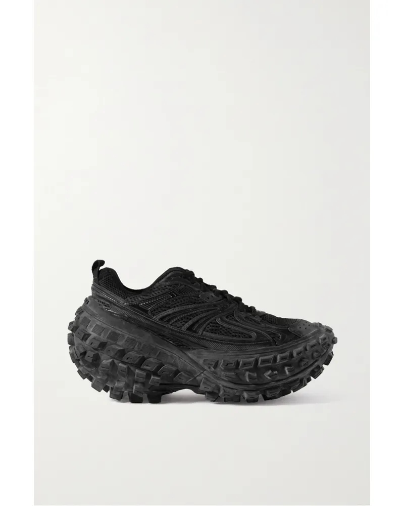 Balenciaga Bouncer Sneakers aus Mesh und Gummi Schwarz