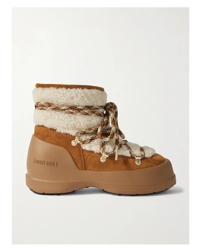 Moon Boot Luna Shearling Snow Boots - Brown Brown