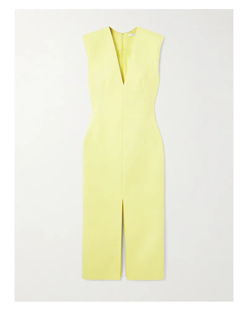 Givenchy Midikleid Aus Einer Wollmischung - Gelb Gelb