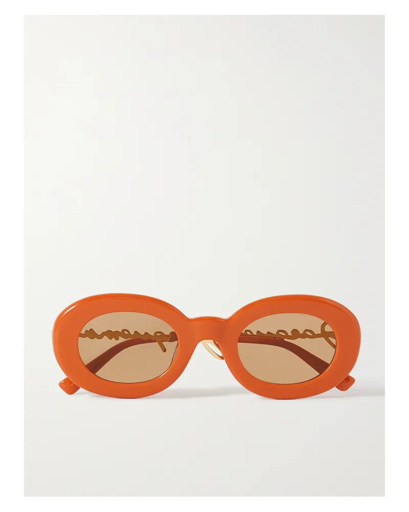 Jacquemus Sonnenbrille Mit Rundem Rahmen Aus Azetat - Orange Orange